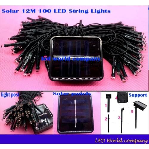 100 LED Outdoor Colorful Solar Lamps LED String Lights Fairy Holiday Christmas Party Garlands Solar Garden Waterproof Lights