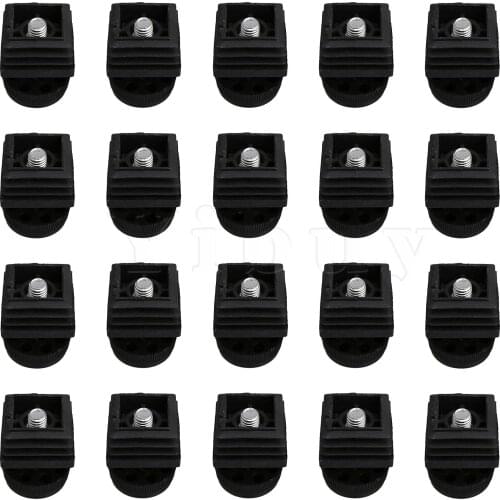 20 x Square Adjustable Foot Tube Insert 30x30mm for Table Sofa Chair Leg