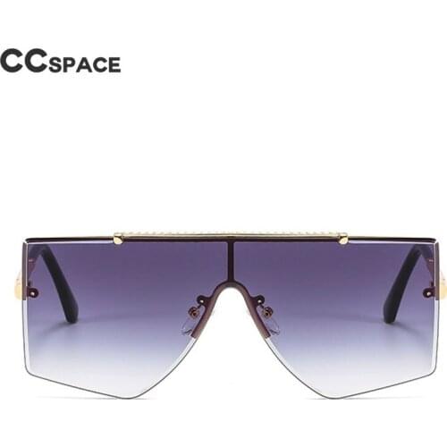 46630 Oversized One Lens Luxury Sunglasses Half Frame Men Women Fashion Shades UV400 Vintage Glasses