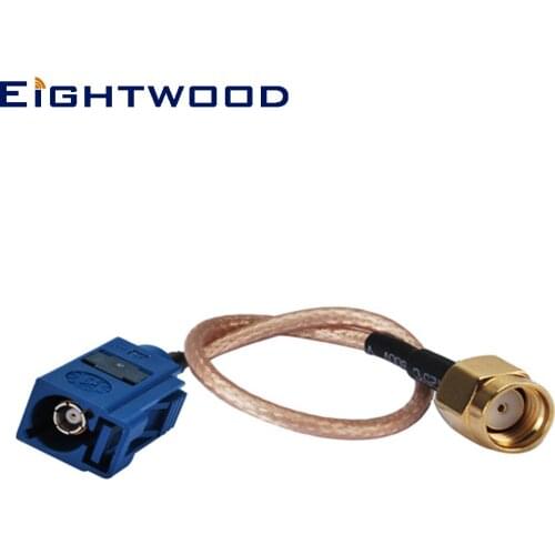 Eightwood Car GPS Antenna Adapter Cable Fakra C Jack Female to RP-SMA Plug Female Straight Pigtail Cable RG316 15cm Customizable