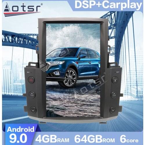 AOTSR For Lexus LX 570 2007-2015 13.6 inch Android 9.0 Tesla style Vertical screen Car GPS Navigation Multimedia DSP Player