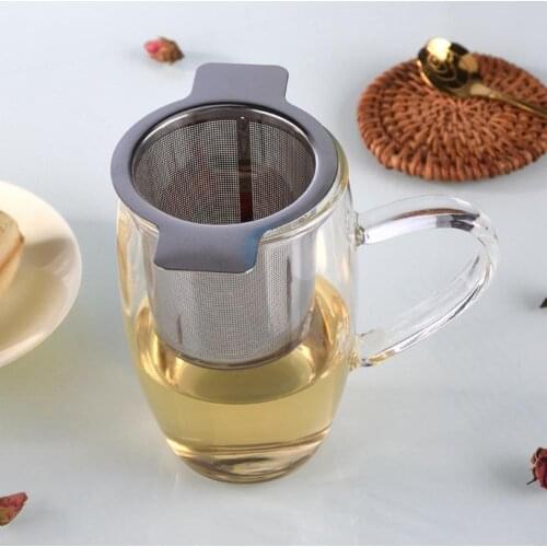 Tea Infuser Dual Handles Heat Resistance Stainless Steel Teapots Mugs Cups Mesh Strainer Home Kitchen Tea Infusers Accessories