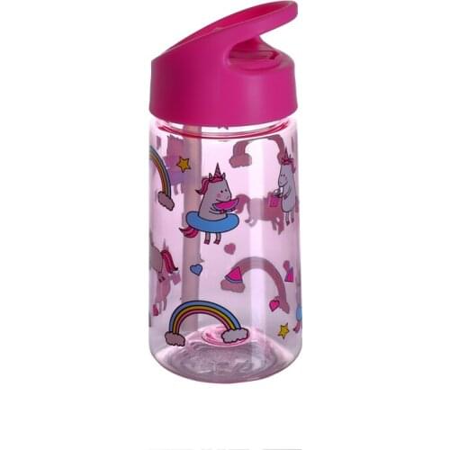 Toursun design branded BPA free 360ml portable healthy tritan plastic kids straw sports drinking water bottle