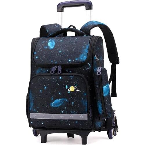 Trolley Children School Bags Mochila Kids Backpacks With Wheel Trolley Luggage For Girls Boys backpack Escolar Backbag Schoolbag