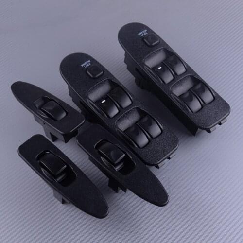 DWCX Black Plastic Car Front Rear Left Right Power Window Switch Fit for Mitsubishi Carisma MR740599 MR792851