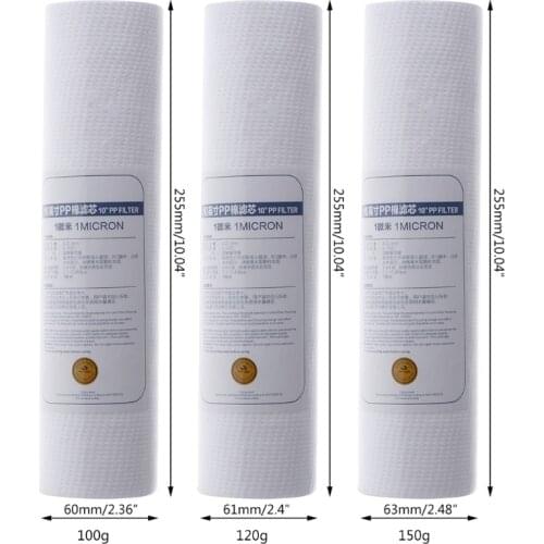 10" Water Purifier PP Filter Cartridge 1 Micron Strainer Sediment Replacement A0NC