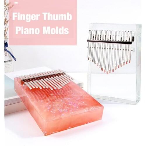 17 Tone Finger Thumb Piano Mould DIY Silicone Mold Mini Instrument Crafts Desktop Decoration Ornaments Finger Piano Making Mold