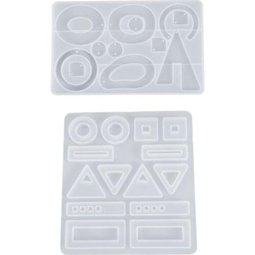 Crystal Epoxy Resin Mold Earring Ear Pendant Casting Silicone Mould DIY Jewelry Making Tool