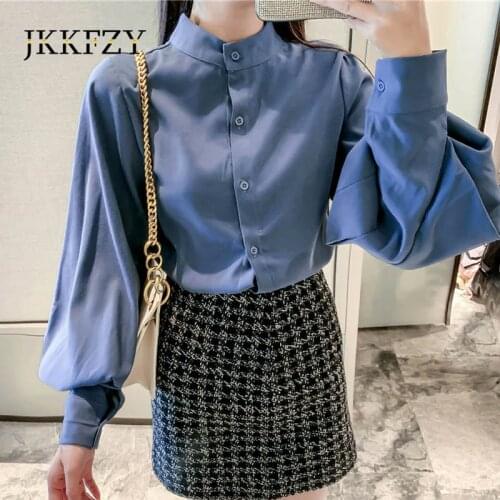 Синие блузки JKKFZY China At AliExpress