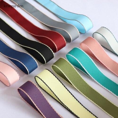 Kewgarden 25mm 1" 38mm 1.5" Grosgrain Ribbon Handmade Tape DIY HairBow Accessories Packing Riband 20 Yards