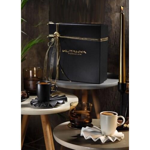 Black & cream 2 person coffee cup set 2 kişilik türk kahvesi fincanı set espresso expressed 100% orijinal