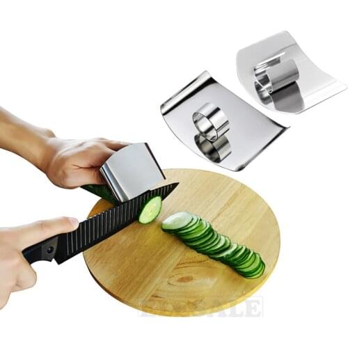 Cut-Proof Stainless Steel Finger Protector Ring For Cutting Fruit Meat Finger Protection Food Grade Kitchen Gadget Tool