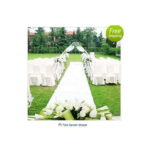 1m width X 10 m/roll Fashion White Nonwoven Carpet Aisle Runner For Wedding Party Backdrop Centerpieces Decorations Supplies Fre