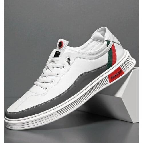 Lace Up Mens Sneakers Shoes Lightweight Soft-soled Casual Breathable Mens Casual Shoes Non-slip Driving Fla Shoes