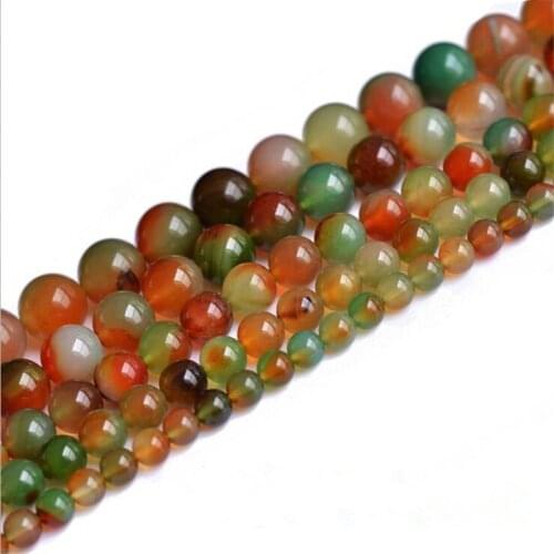 Natural green and yellow carnelian agat natural stone onyx 6mm 8mm 10mm 12mm faceted round loose beads making gift A22