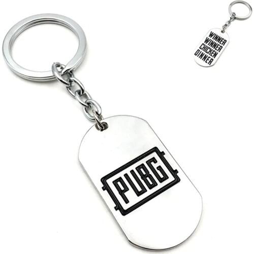New Game Playerunknowns Battlegrounds Dog Tag Pendant Fashion PUBG Logo Keychain For Gifts