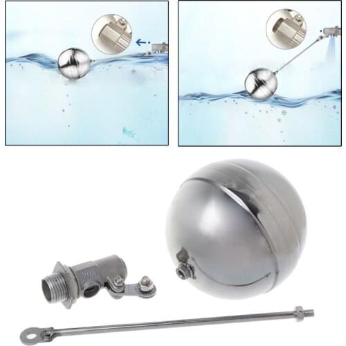 DN15 Male Thread Water Tank Ball Stainless Steel Flow Control Float Sensor Valve
