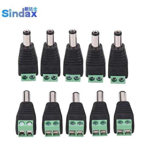 Sindax DC Power Plug CCTV Video Power Balun 5.5X2.1mm DC Power Plug DC Terminals Adapter Power Connector