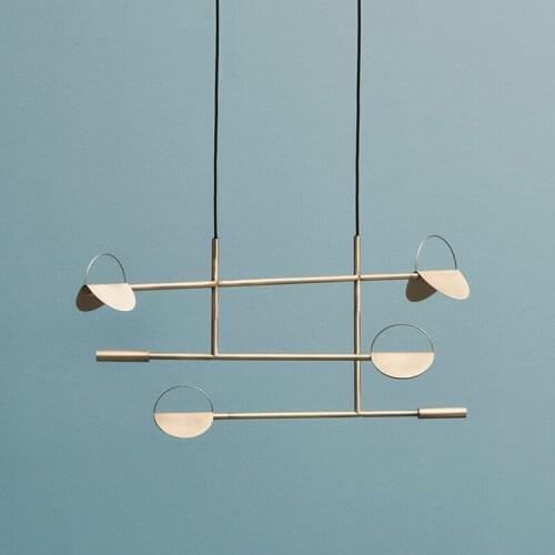 Nordic Metal Glass Drum Pendant Light Bar Home Living Room Bedroom Chandelier Decor Lighting Fixture LED Suspension Lamps PA0057