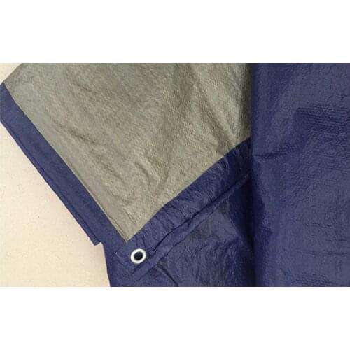 Thin and light 100g 6mx8m blue and gray tarpaulin, waterproof tarp. outdoor dust cloth