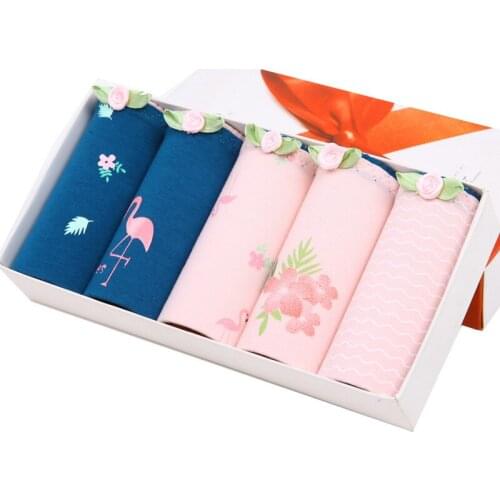 Fashion Print Panties 5Pcs/Set Women Panties Soft Cotton Breathable Underwear Briefs Seamless Comfort Underpants Ladies Lingerie
