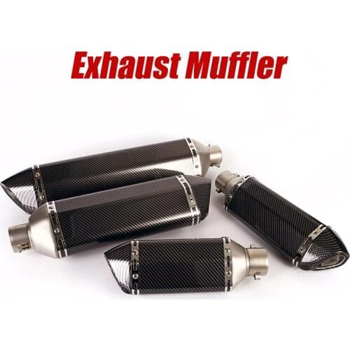 38-51mm Universal Motorcycle Exhaust Pipe Stainless Steel Aluminum Muffler End Tips 310mm 370mm 470mm for Dirt Street Bike ATV