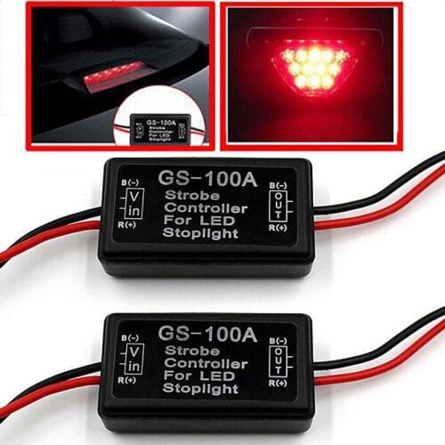 Universal Flash Strobe Controller GS-100A Flasher Module For Vehicles Car LED Brake Stop Light Lamp Signal Light 12V