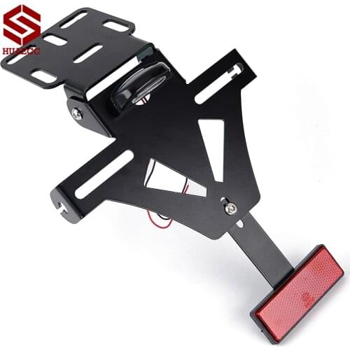 Motorcycle Universal Bracket Frame LED Light Tail Tidy License Plate Holder for Yamaha Suzuki honda Kawasaki