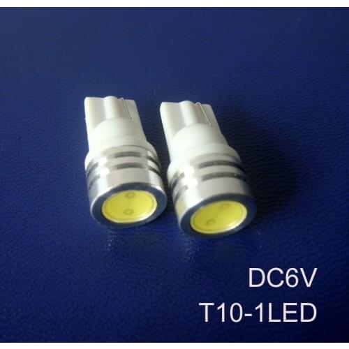 High quality 6V 6.3V 1W T10 Wedge Led Bulb Lamp,w5w 168 194 501 Led Instrument Light Led Indicator Light free shipping 20pcs/lot