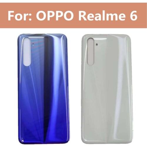Back Glass For oppo realme 6 Battery Cover realme6 Rear Glass Door Case Panel for Opporealme 6 Back Cover Replacement