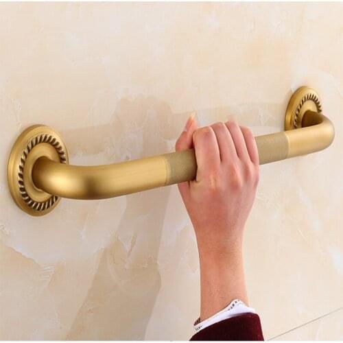 1PCS copper antique bathroom handrails European style toilet elderly antiskid handle toilet bath handle