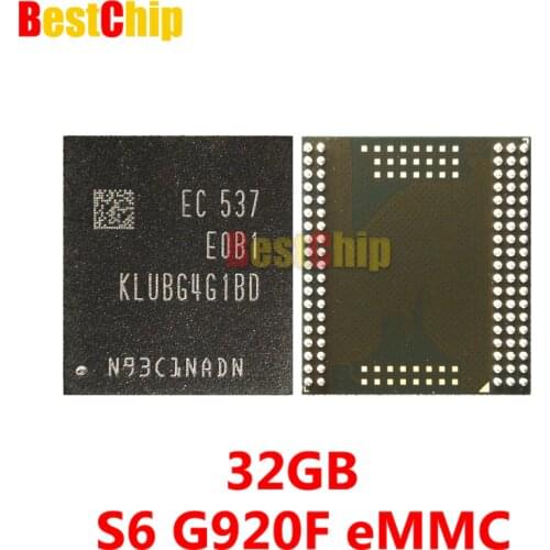 100% Original New KLUBG4G1BD-E0B1 for Samsung S6 G920F eMMC 32GB NAND flash memory IC chip