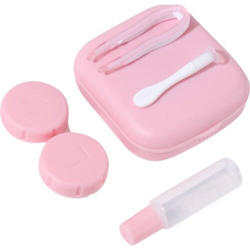12 grids Contact Lens Box Holder Portable Small Lovely Clear Eyewear Bag Container Contact Lenses Soak Storage Case