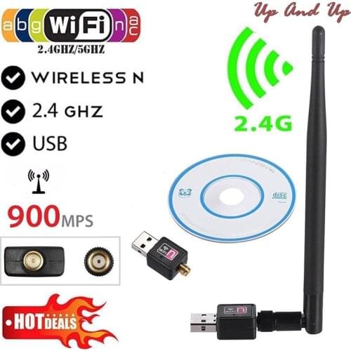 2.4GHz USB Wireless Wifi Adapter 900Mbps 802.11b/n/g USB Ethernet Adapter Wi-fi Receiver Wireless Network Card