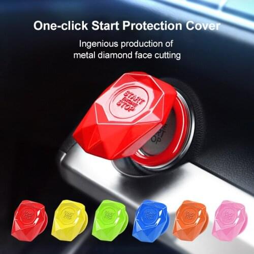Car Styling Engine Start Button Cover Ignition Switch Replace Protection Cover Auto Car Sticker Interior Decor Car Accessories