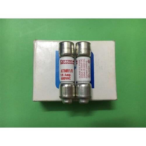 Free shipping 5pcs ATMR 1/8 Ferraz French Roland 10X38 ceramic fuse fuse 0.125A 600V genuine
