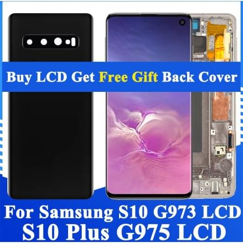 Original Amoled LCD For Samsung Galaxy S10 G973 G973F G973F/DS Display Touch Screen For Samsung S10 Plus G975 G975F Replacement