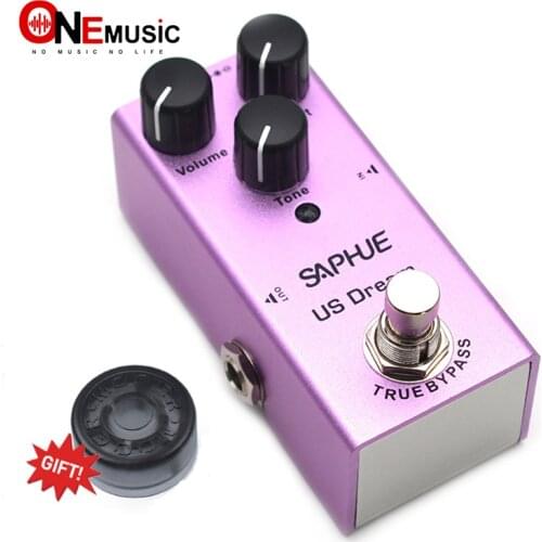 SAPHUE Electric Guitar US Dream Distortion Pedal Volume/Dist/Tone Knob Effect Pedal Mini Single Type DC 9V True Bypass