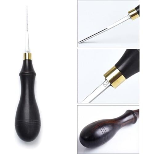 DIY Leathercraft Edge Beveler Wood Handle Edge Cutting Skiving Beveling Leather Craft Tools CLH@8