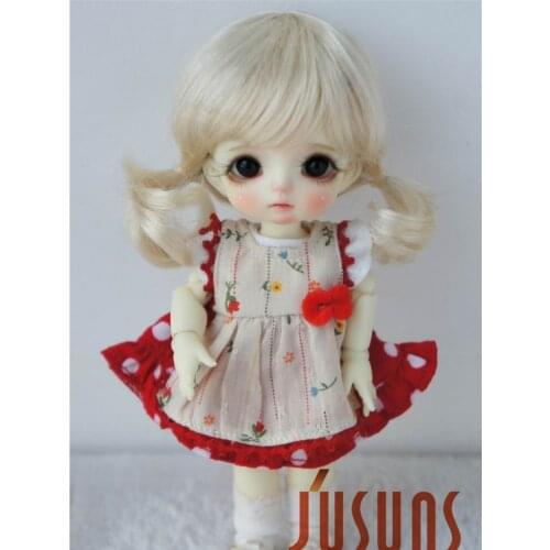 JD199 1/8 1/6 Cute bjd doll wigs size 5-6 inch 6-7 inch Fashion Synthetic mohair wig twin pony wig doll accessories