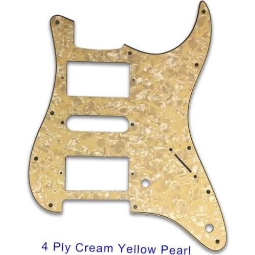 Quality Electric Guitar Pickguard Scratch Plate HSH PAF Humbucker Coil For USA\ Mexico Fd Strat With 2 Control Holes