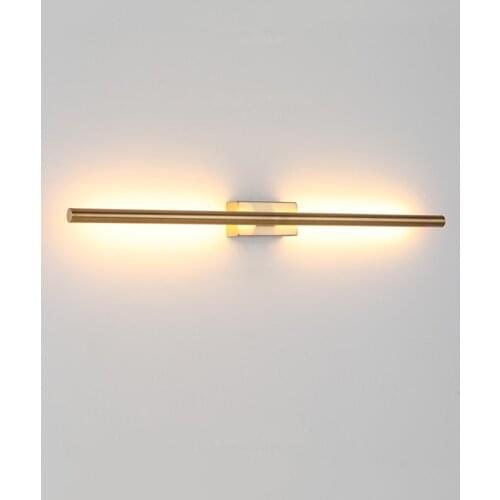 Minimalist Long Strip Wall Lamps Black iron LED Modern Living Room Background Wall Bedroom Bedside Lamp Hotel Corridor WallLight