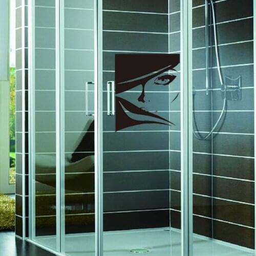 The Beauty Of The Womans Face Ethylene Glass Bathroom Stickers A40010