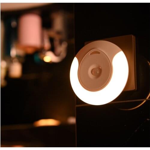 New Led Room Wall Lamp Socket Light Control Induction Night Light Indoor Corridor Lighting Dormitory Bedroom Bedside Lamp Gift