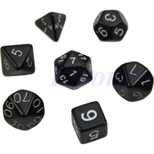 2021 New 7Pcs Sided Die D4 D6 D8 D10 D12 D20 For DUNGEONS&DRAGONS D&D RPG Poly Dice Game Drop Ship