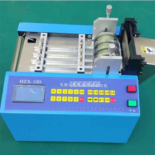 New Hot HZX-100 Microcomputer Automatic Pipe Cutting Machine Heat-shrinkable Tube PE Hose Cutting Machine 110V/220V 350W 0-100MM