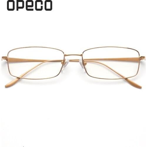 Opeco Pure Titanium Mens Eyeglasses Frame including Prescripiton Lens Light Full Rim Spectacle Eyewear with RX lenses #9068