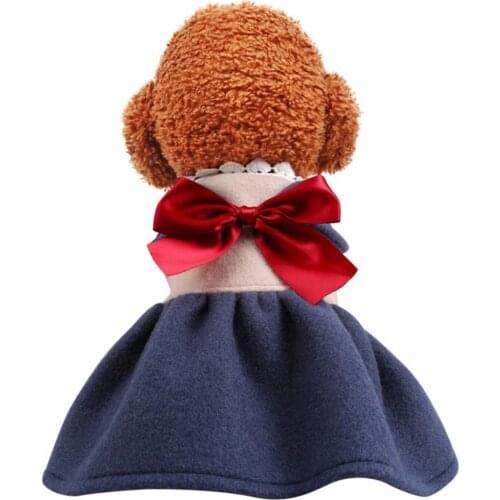 Bowknot Decor Design Dog Puppy Two-legged Cute Princess Dress Skirt Pet Birthday Dress Up Cloth Supply