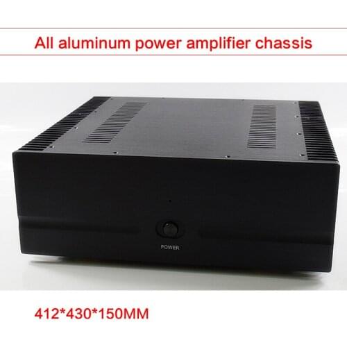412*430*150MM DIY All-aluminum Amplifier Chassis WA130 Rear Class A Case Amplifier Audio Shell Power Supply Box with Radiator