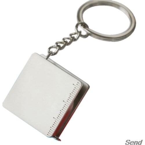 Portable Band Tape Key Chain Metal Ruler Tape Measure Key Ring Line Tape Tools